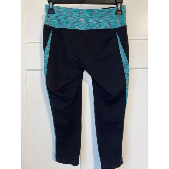 Athleta Black & Teal Capri - Picture 2 of 5
